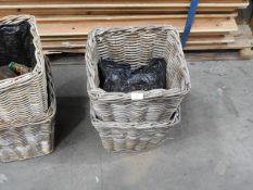 *Pair of Wicker Log Baskets