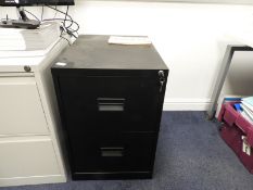 *Black Two Drawer Filing Cabinet