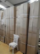 *12 Chiavari Lime Washed Chairs with Upholstered Seat Pads