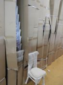 *12 Chiavari Lime Washed Chairs with Upholstered Seat Pads