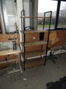 *Pine & Metal Shelving Unit