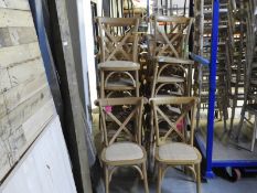 *22 Oak Crossback Banqueting Chair