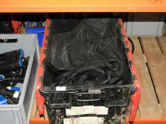 *Box Containing Black Webbing and Ground Sheet Material