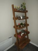 *Graduated Antique Pine Shelving Unit