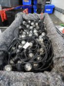 *2x 70m of Festoon Lighting with Rough Service LED Bulbs