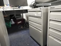 *Grey Four Drawer Filing Cabinet