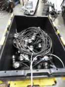 *Five 10m Lengths of LED Festoon Lighting with Power Supply Cables