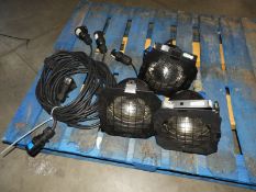 *Box Containing Three Par-56 Lights with Power Supply Cables