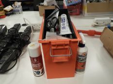 *Box Containing a Tent Repair Kit