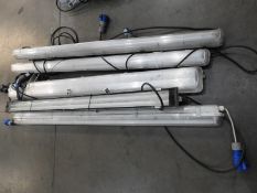 *Five Assorted Non-Corrosive Fluorescent Light Fittings