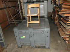 *23 Beech Folding Chairs with Upholstered Seats