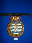 HMS Chichester Plaque with Cap Tally