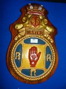 Resin on Wood Navy Plaque 47.5cm high