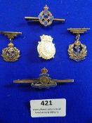 Five Silver Sweetheart Badges