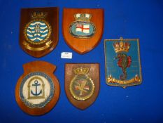 Five Navy Related Plaques
