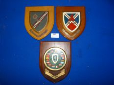 Three Wooden Army Plaques
