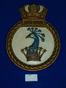 Metal Navy Plaque 22.5cm