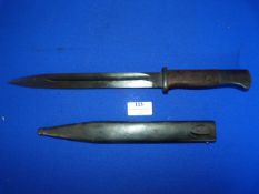 WWII K98 Mauser Bayonet with Wooden Grip