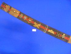 Stable Belt with Assorted Hand Stitched Unit Badges