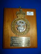 Metal on Wood Canadian Light Infantry Plaque 23x19cm