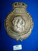 Brass Navy Plaque 20cm high