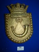 Brass Navy Plaque 24cm high
