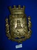 Brass Argentinian Navy Plaque 22cm high