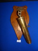 Wall Mounted Shell Case Gong with Inscription: Vietnam 1955-56