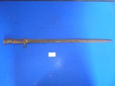 WWI German Sawback Bayonet in Relic Condition