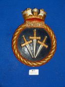 Metal Navy Plaque 23cm
