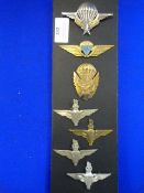 Seven Assorted Para Wings Including Number French Wings