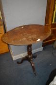 Oval Tilt Top Table on Tripod Base (Distressed)