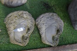 Two Art Nouveau Style Wall Pockets