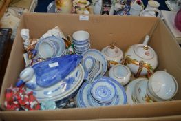 Chinese Tea Set, Rice Bowls, etc.