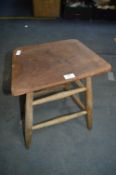 Vintage Beech & Elm Stool