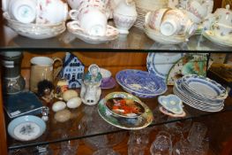 Blue & White Staffordshire Pottery, Denby Vase, et