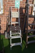Four Tread Folding Aluminium Step Ladder plus Fold
