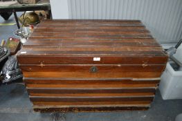 Large Wooden Traveling Chest