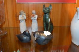 Ornamental Birds, Cat and Angels