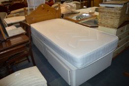 Two Drawer Divan with Pine Headboard