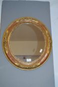 Gilt Framed Oval Wall Mirror