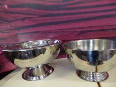 * 2 x large S/S display bowls ideal for use on a display or as wine/champagne coolers
