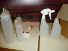 * large selection of trigger spray bottles and chef squeezy bottles
