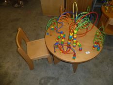 * childrens activity table with small chair