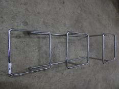 * S/S stand with 3 square cut outs