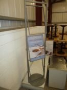 * Freestanding metal A2 poster frame with slots for 3 double sided posters. 1900h
