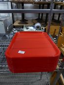 * red trays x 20+