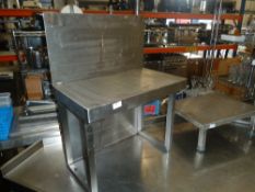 * S/S overshelf with back panel 560w x 320d x 750h