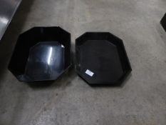 * 2 x black plastic bowls