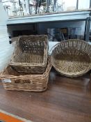 * 3 x wicker baskets